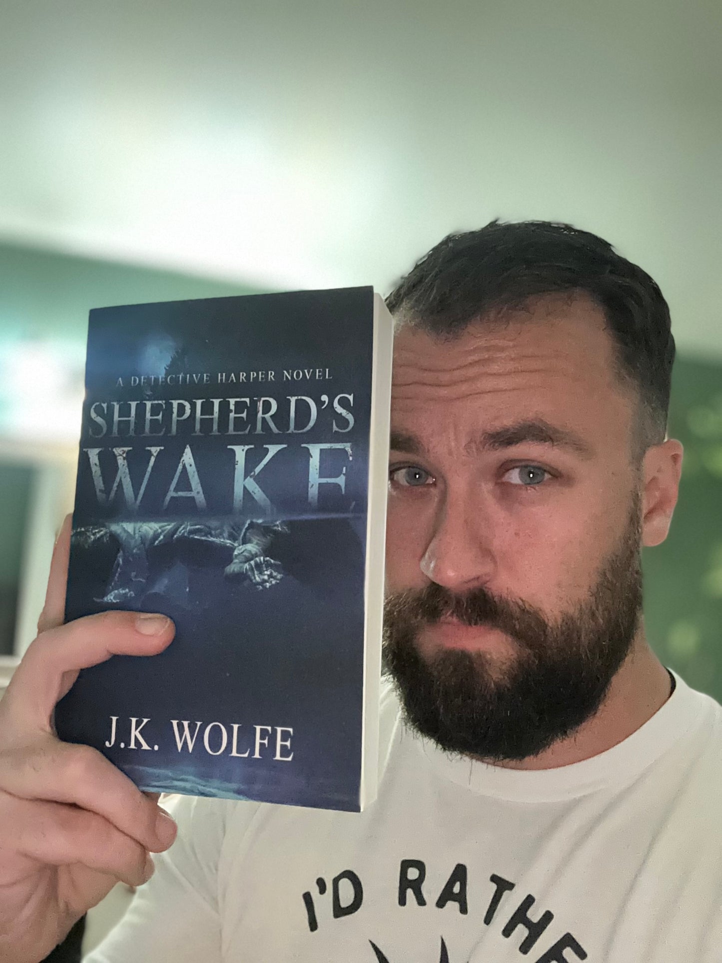 Signed Paperback - Shepherd's Wake - (Book 2) Detective Harper Series By J.K. Wolfe (Copy)