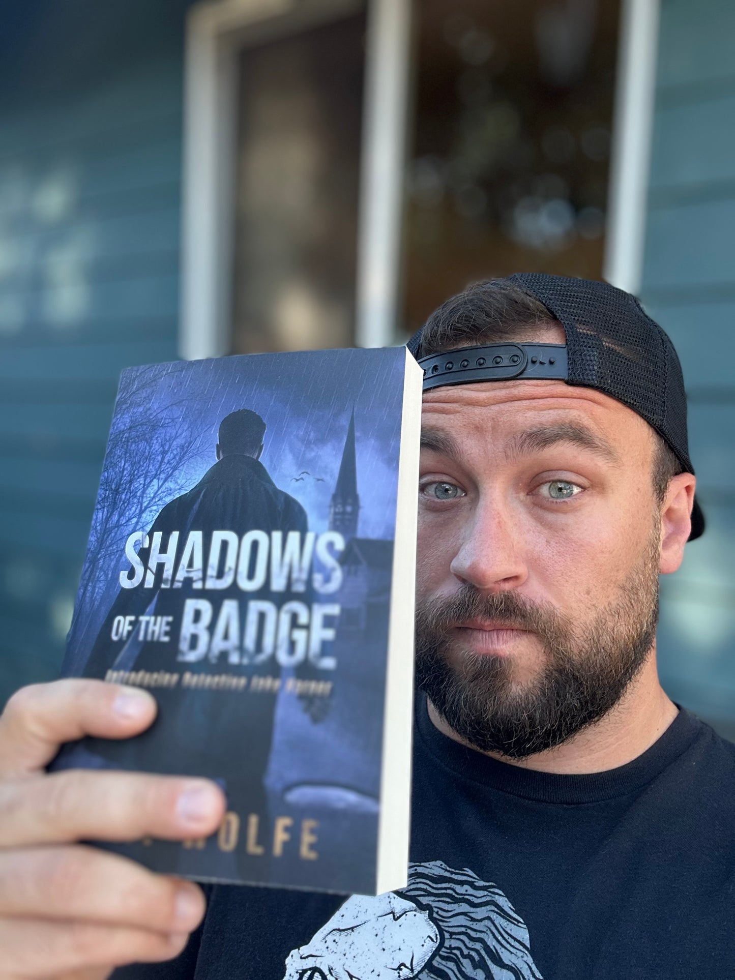 Signed Paperback - Shadows of the Badge - (Book 1) Detective Harper Series By J.K. Wolfe